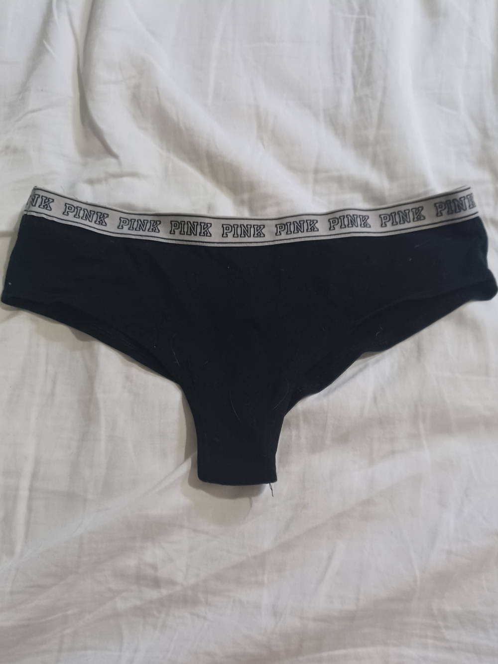 PINK Victoria's Secret Black Bikini Brief with Logo Waistband